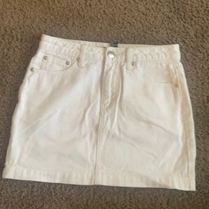 White denim y2k mini skirt